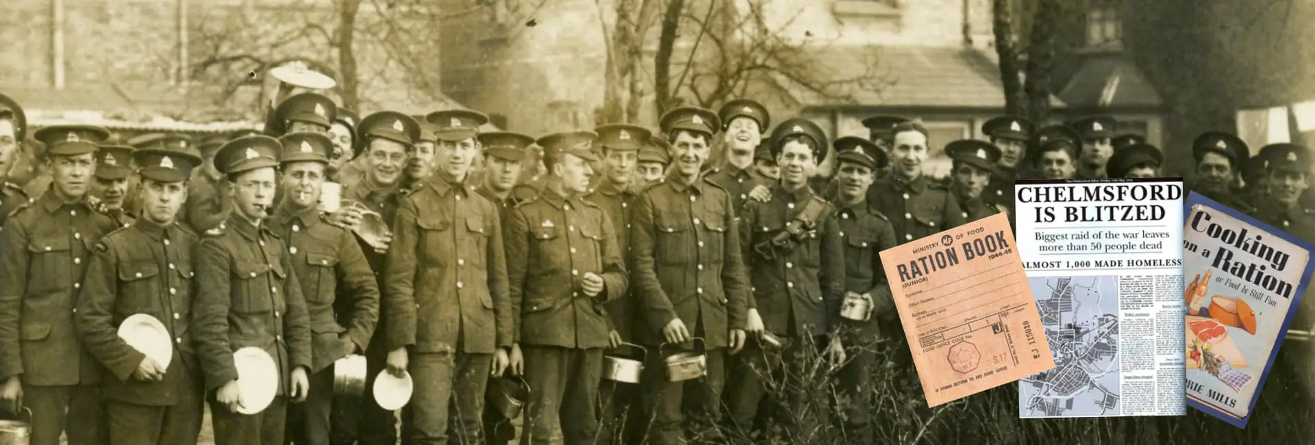 World War Two soldiers and newspaper articles