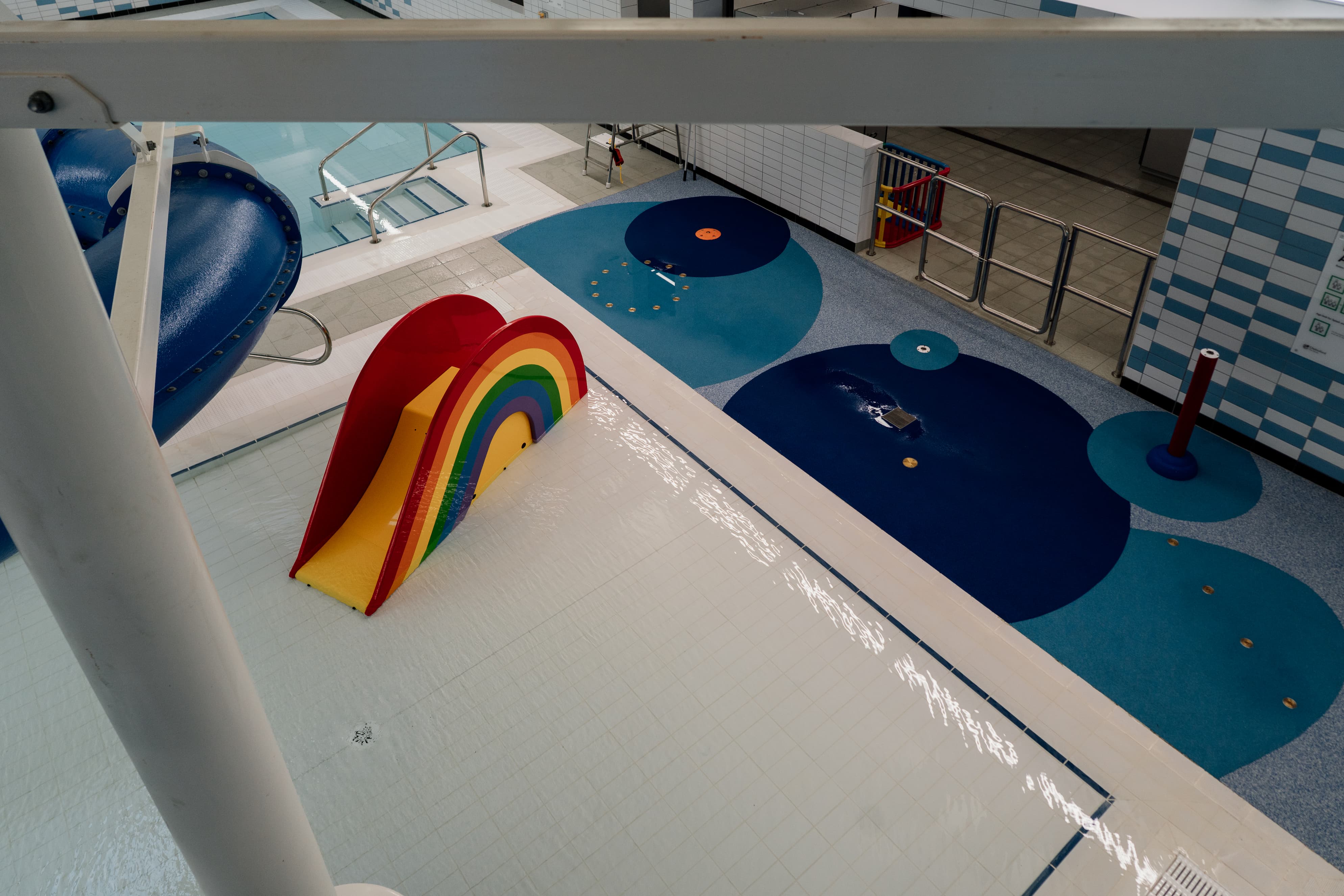 Sensory splash area with rainbow slide preview