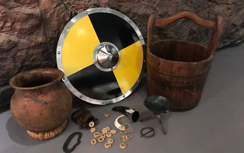 A selection of Anglo Saxon items.