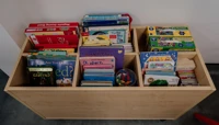 Bookcase filled with children's books preview