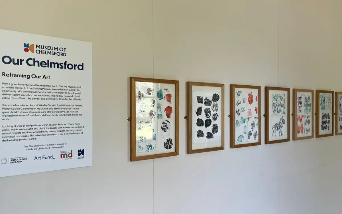 Various prints on the Our Chelmsford gallery wall. 