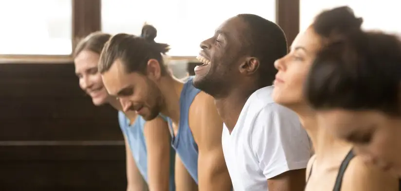 Group of people in an exercise studio